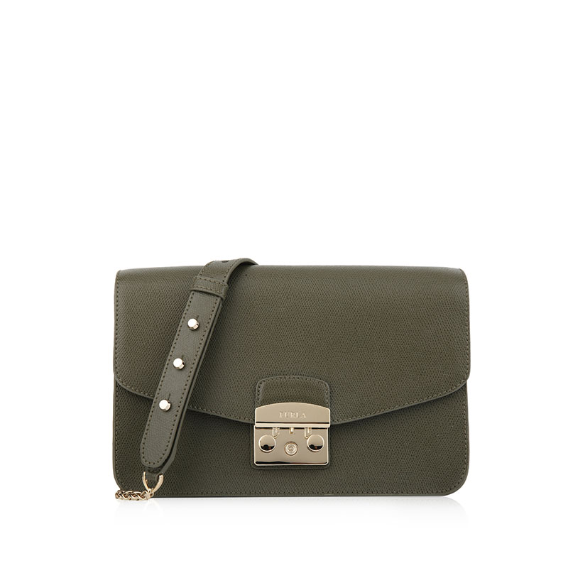 FURLA Metropolis荔枝纹牛皮小号女士单肩包 BHV7ARESALVIACF