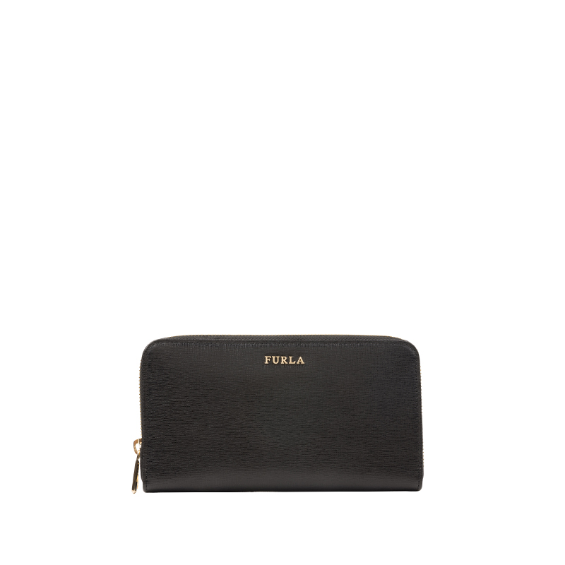 FURLA 拉链十字纹牛皮女士钱包 PR70B30ONYXF