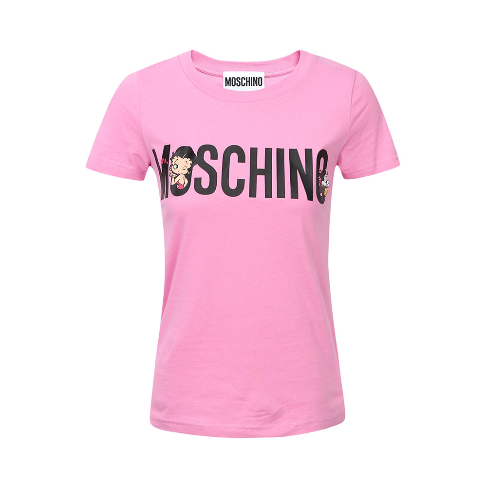 Moschino莫斯奇诺 字母logo装饰纯棉女士T恤 A070705401208