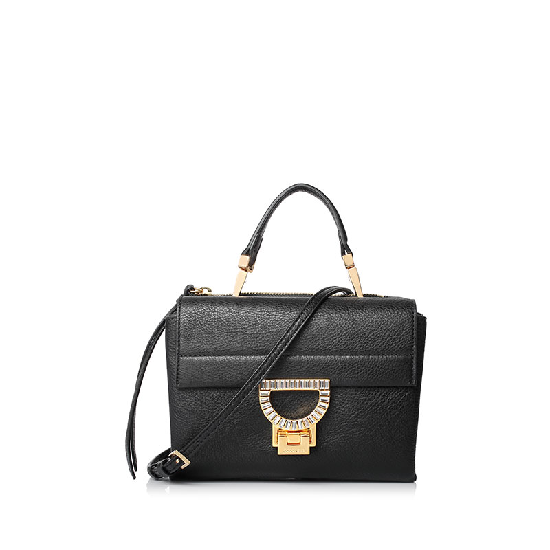 COCCINELLE Arlettis翻盖镶石牛皮迷你女士手提斜挎包 E1B2455B701001F