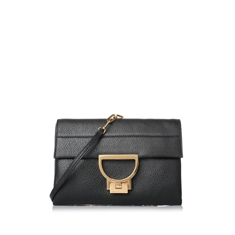 COCCINELLE Arlettis链条拼接翻盖牛皮女士手拿斜挎包 E1BD5190101001F