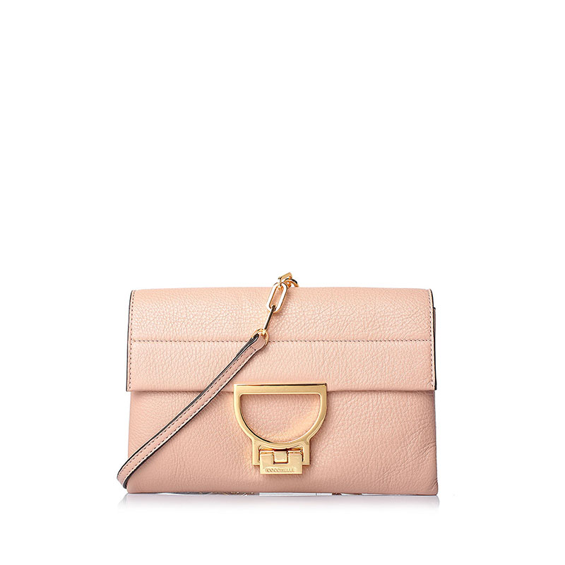 COCCINELLE Arlettis链条拼接翻盖牛皮女士手拿斜挎包 E1BD5190101208F