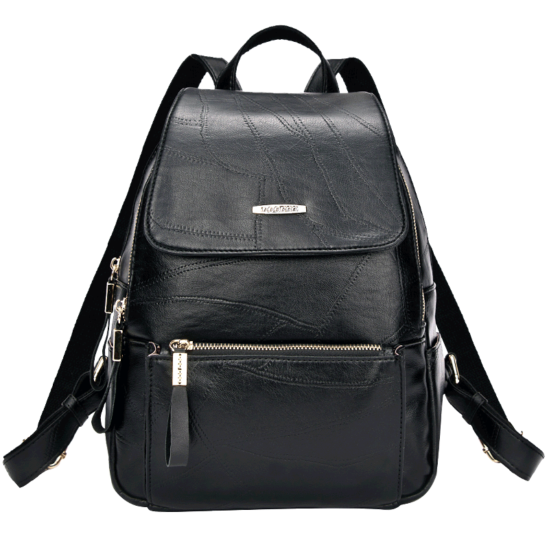 doodoo双肩包背包女潮韩版百搭2017新款时尚休闲旅行包学院风女生