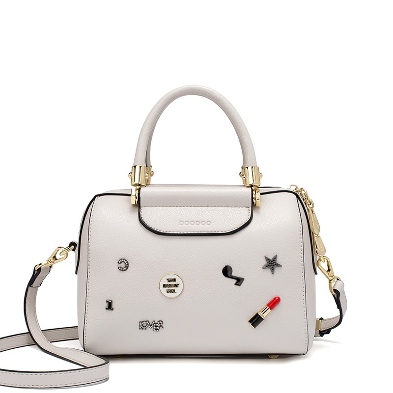 doodoo包包女2017新款潮韩版波士顿手提包时尚百搭单肩斜挎包女包