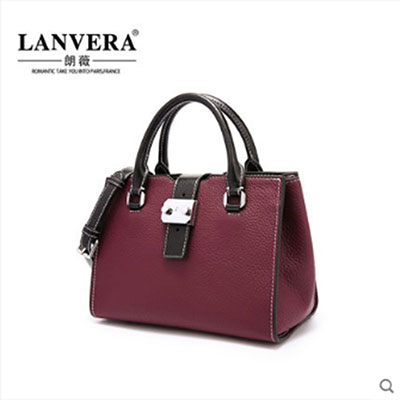 包包女2018新款牛皮韩版百搭单肩包简约时尚女包潮斜挎手提小方包