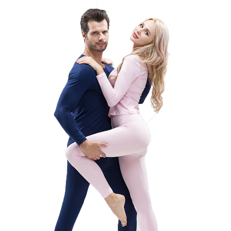 猫人保暖内衣男士女士莫代尔红色本命年棉毛衫加厚秋衣秋裤套装冬