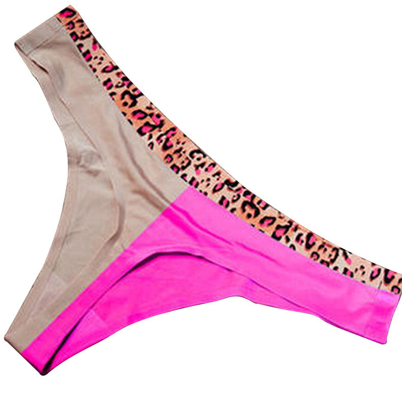 素肌棉性感豹纹低腰女士内裤内衣一片式无痕棉档三角裤女透气夏季