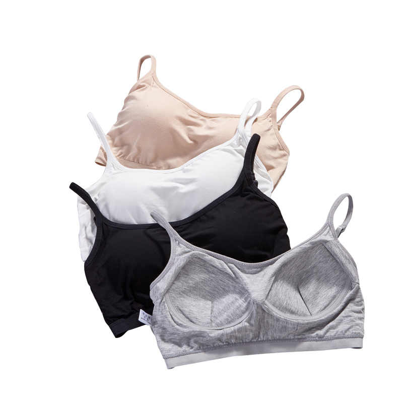 素肌棉莫代尔裹胸带胸垫小背心女夏打底吊带短款内衣防走光美背胸抹胸文胸