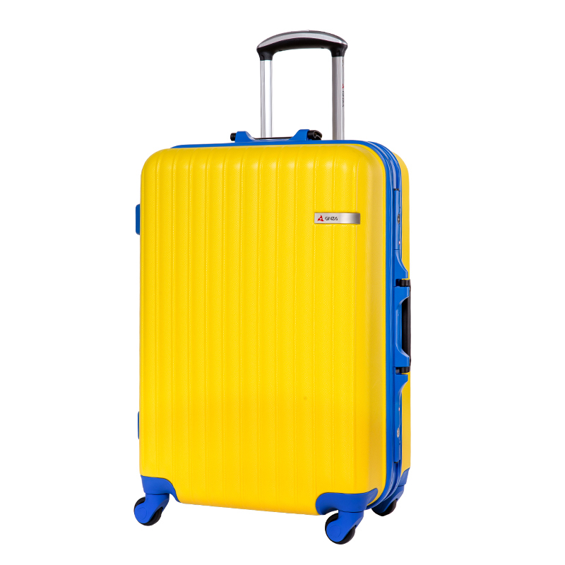 黄色 20寸 银座箱包 铝框拉杆箱行李箱男女士旅行箱 万向轮学生拉箱