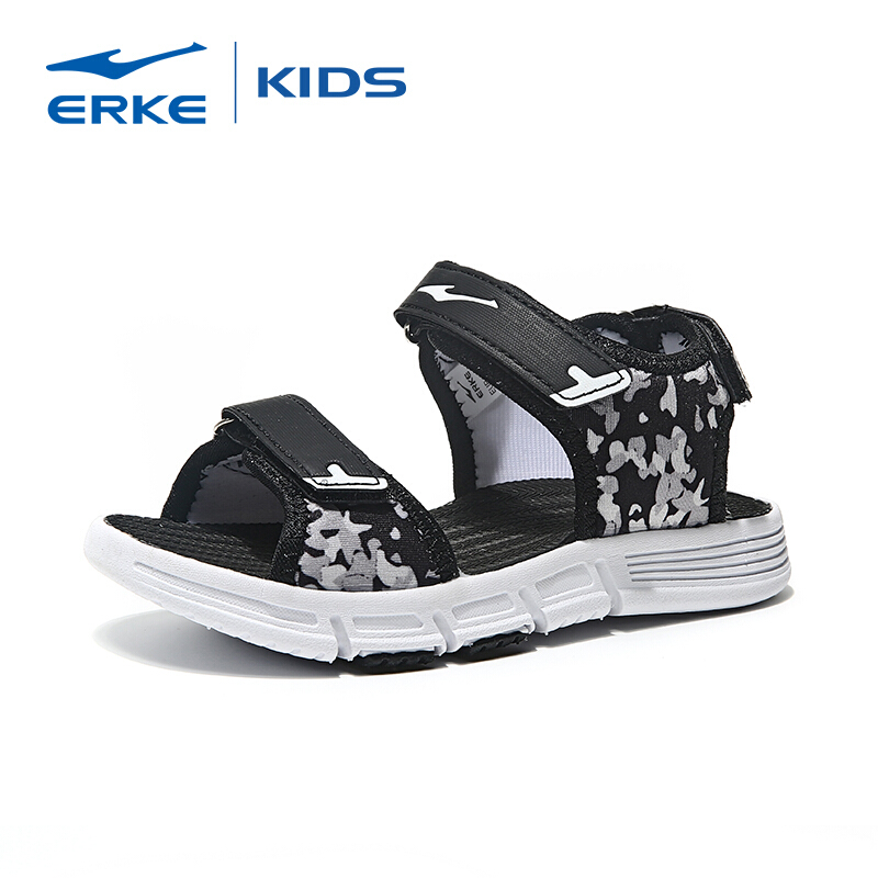 鸿星尔克（ERKE）童鞋儿童凉鞋防滑透气男童沙滩鞋63118210019