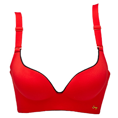 曲慕QuMu 无痕聚拢无钢圈文胸侧收调整型磨毛面料内衣舒适亲肤胸罩QM7616