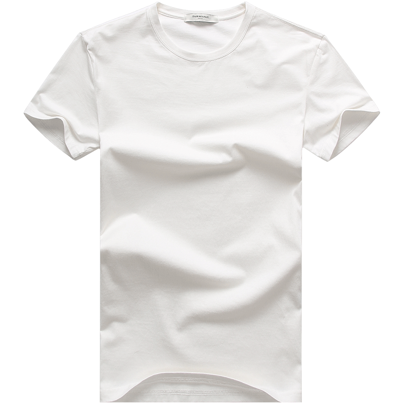 马克华菲短袖T恤男士纯棉2018夏季新款纯色白色韩版修身男半袖潮