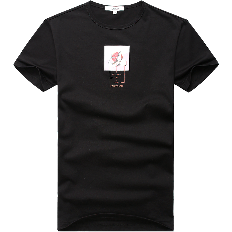 马克华菲短袖T恤男2018夏季新款韩版半袖修身圆领纯棉体恤男装潮