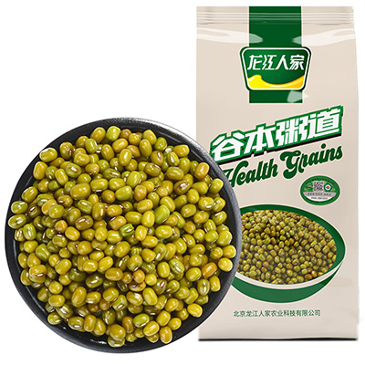 【苏宁超市】龙江人家 五谷杂粮 有机绿豆1kg(可发豆芽 打豆浆 粗粮 粥米 大米伴侣 真空量贩装)