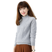 山羊绒衫女装 加厚毛衣新款麻花XSHL1712