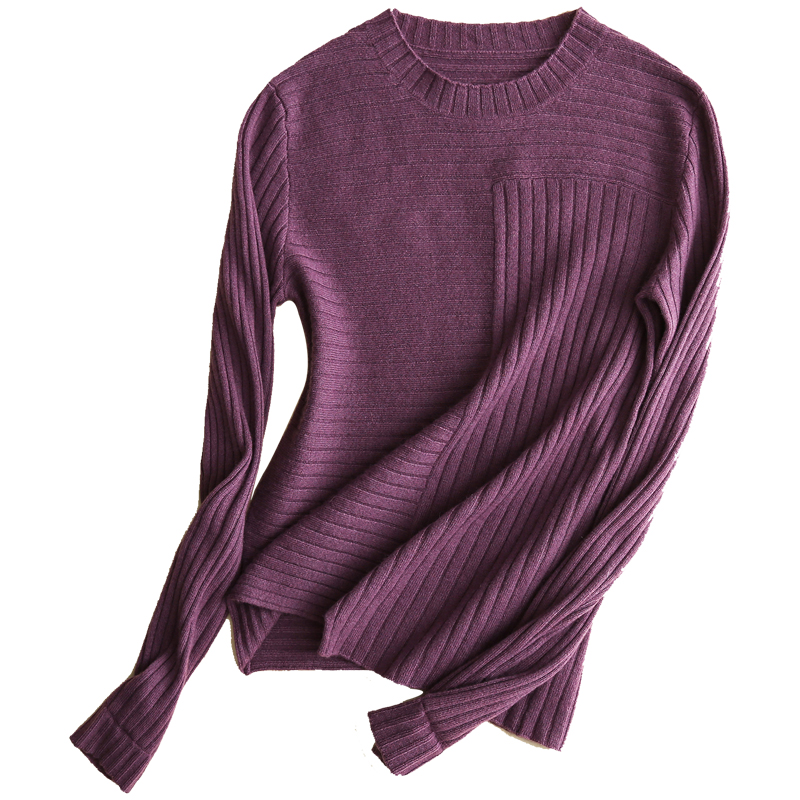 秋冬新款山羊绒衫女士圆领打底羊绒衫套头M卡隆17-11