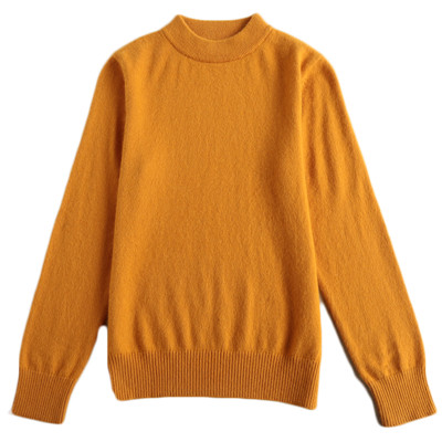 绒运利达/新款秋冬圆领/半高领打底毛衫女百搭纯色女装