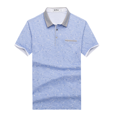 恒源祥夏款男士商务休闲POLO衫翻领短袖T恤男大码简约宽松上衣男