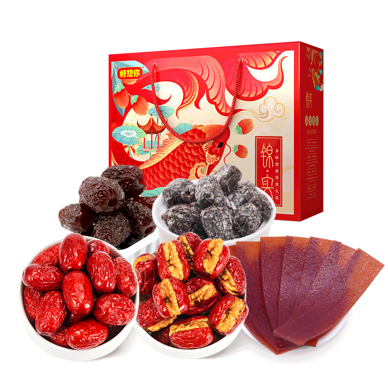 好想你红枣礼盒 妈妈的味道1500g 阿克苏免洗红枣灰枣可夹核桃