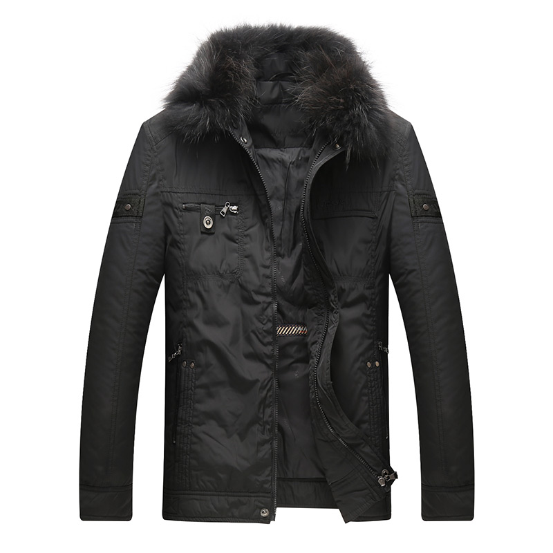 FORTEI富铤 羽绒服男士貉子毛领休闲简约冬季羽绒服外套