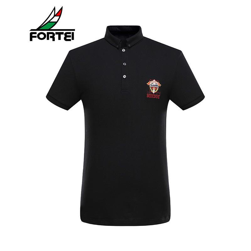 FORTEI富铤 POLO衫男士时尚休闲经典翻领棉质微弹夏季短袖T
