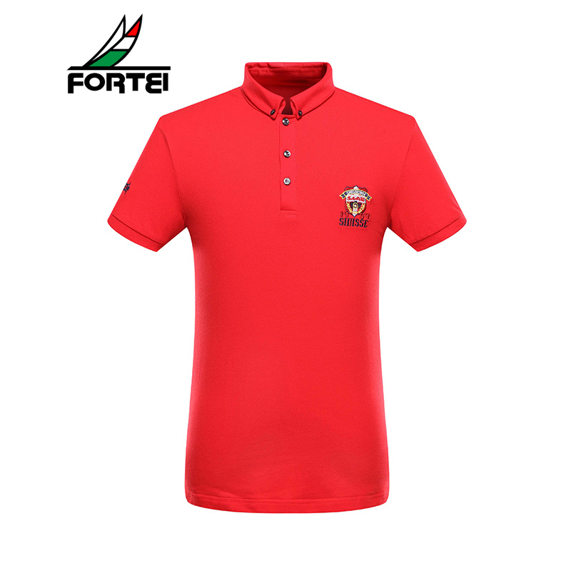 FORTEI富铤 POLO衫男士时尚休闲经典翻领棉质微弹夏季短袖T恤衫
