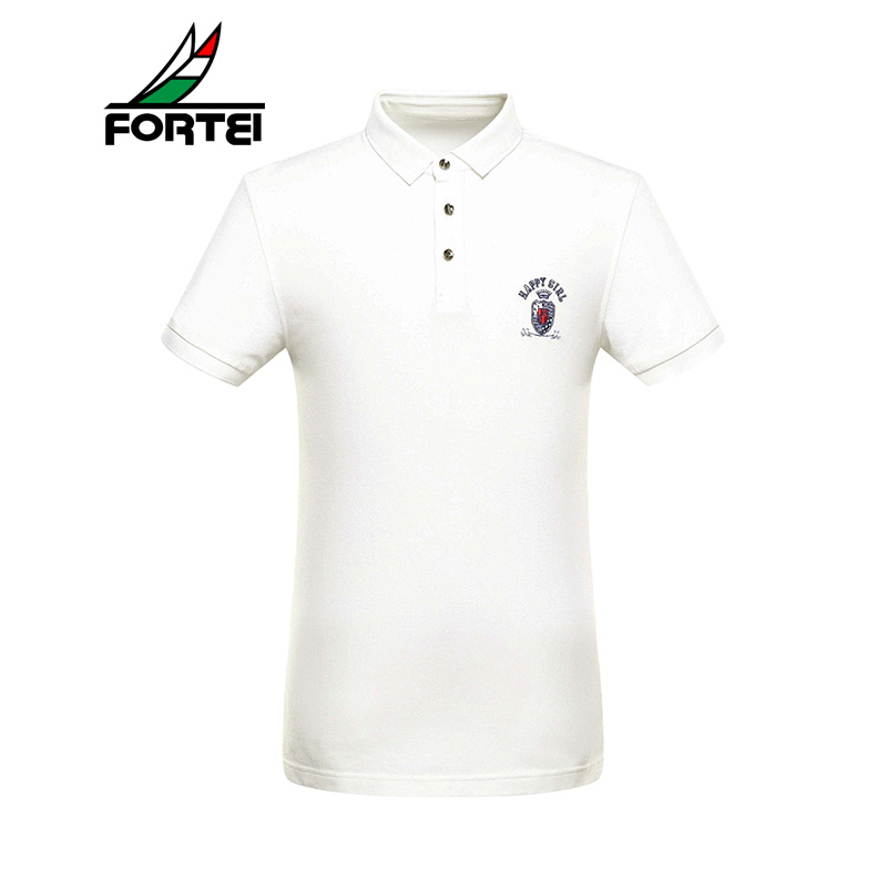 FORTEI富铤 POLO衫男士时尚休闲经典翻领棉质微弹夏季短袖夏季
