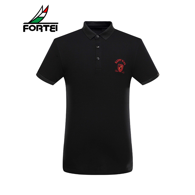 FORTEI富铤 POLO衫男士时尚休闲经典翻领棉质微弹夏季短袖2018新款