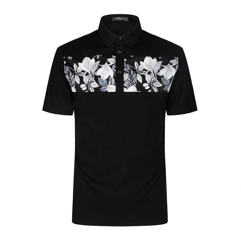 柒牌SEVEN男装短袖T恤 修身时尚丝光纯棉polo衫t恤打底衫