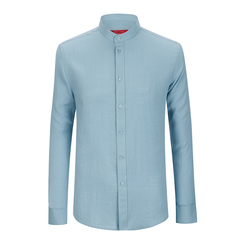 柒牌SEVEN男装长袖衬衫商务休闲时尚礼服男中华立领衬衣