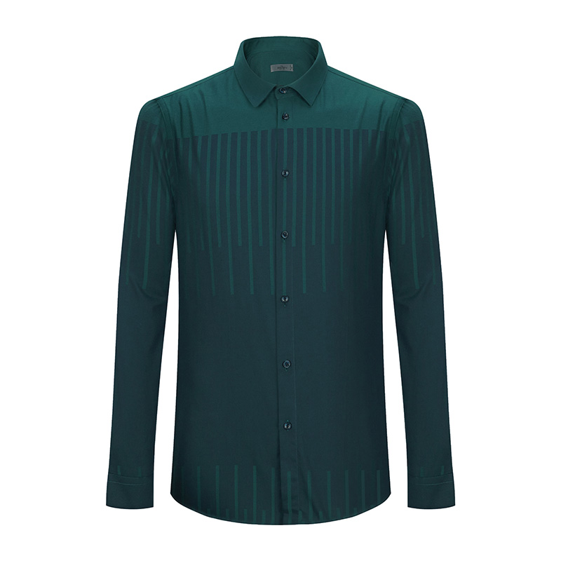 柒牌SEVEN男装衬衫长袖男士商务翻领休闲长袖衬衣简约条纹