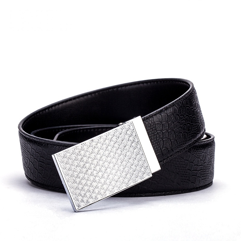 柒牌SEVEN男士平滑扣皮带男士韩版板扣青年潮流头层牛皮商务男士腰带109P98020