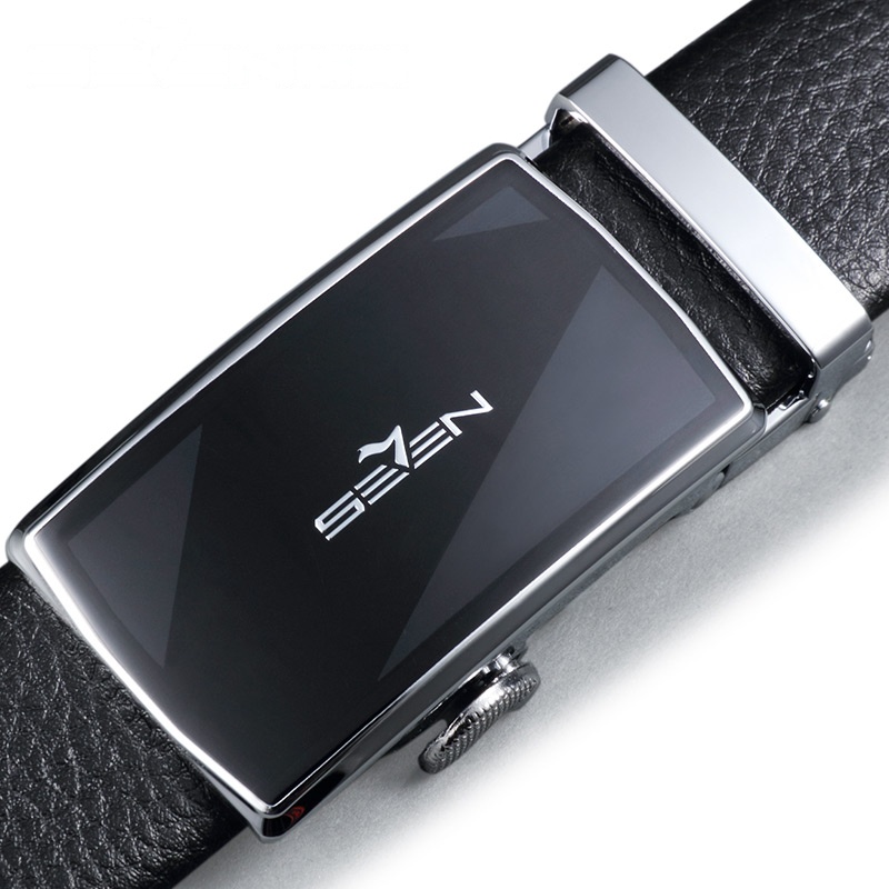 柒牌SEVEN男士自动扣裤带绅士皮带外穿扣商务简约腰带送老公礼物送男友112P90190