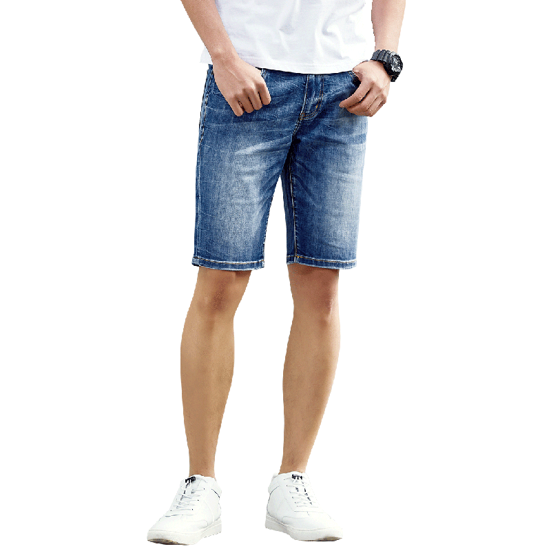 柒牌SEVEN男装牛仔裤短裤水洗个性潮流夏季牛仔短裤子青年