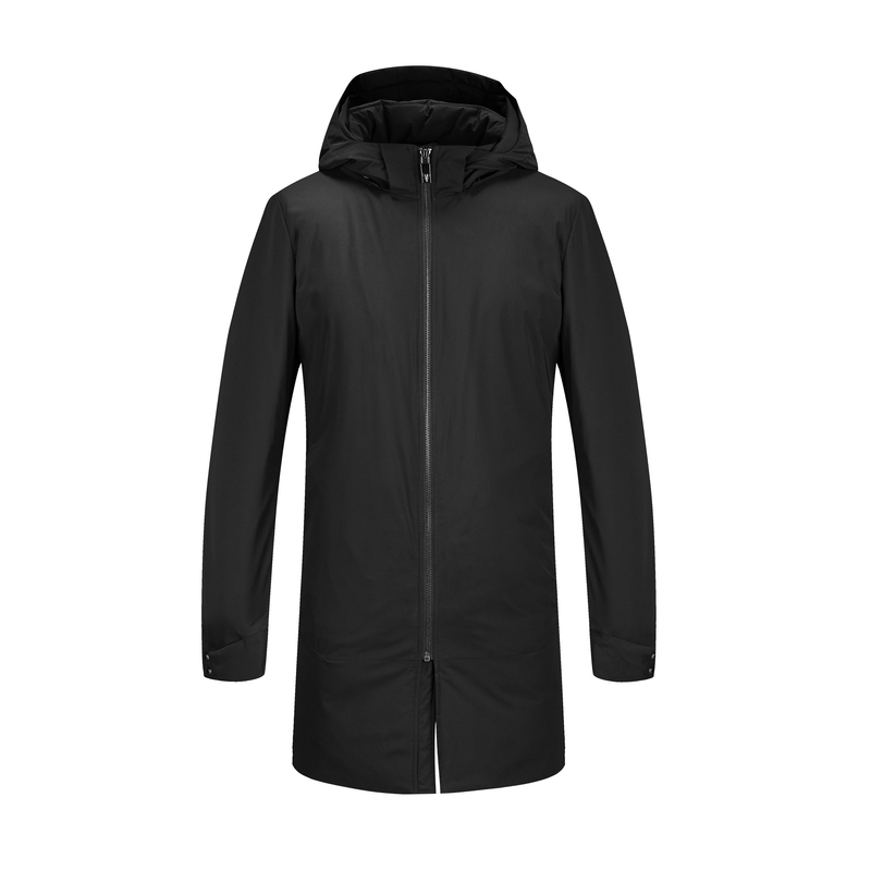 柒牌SEVEN男装白鸭绒羽绒服商务休闲中长款保暖连帽2018冬季新品中青年115K28150