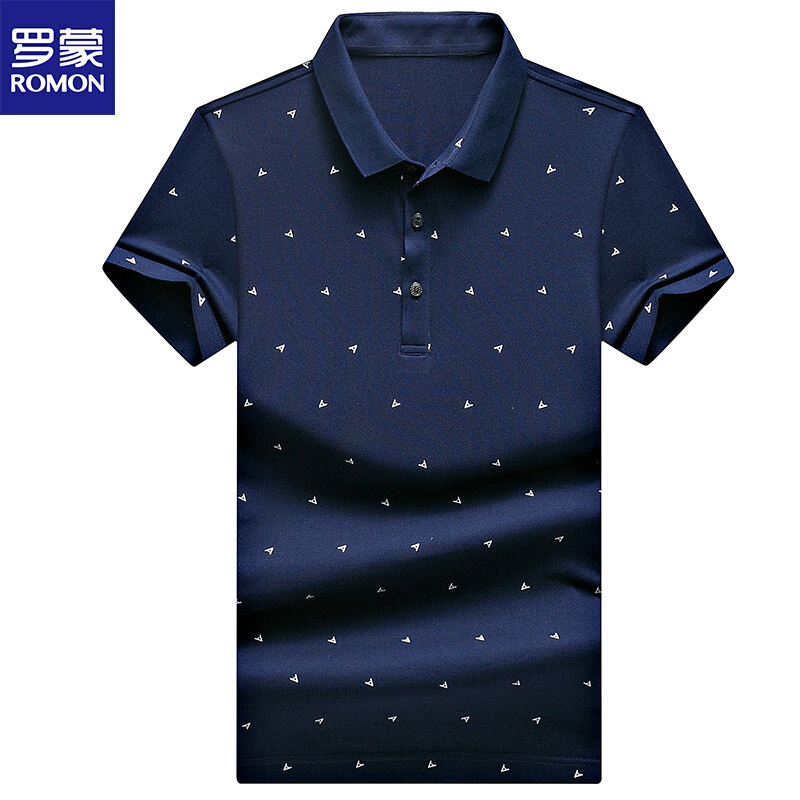罗蒙（ROMON）polo衫男士短袖T恤夏季新款时尚汗衫