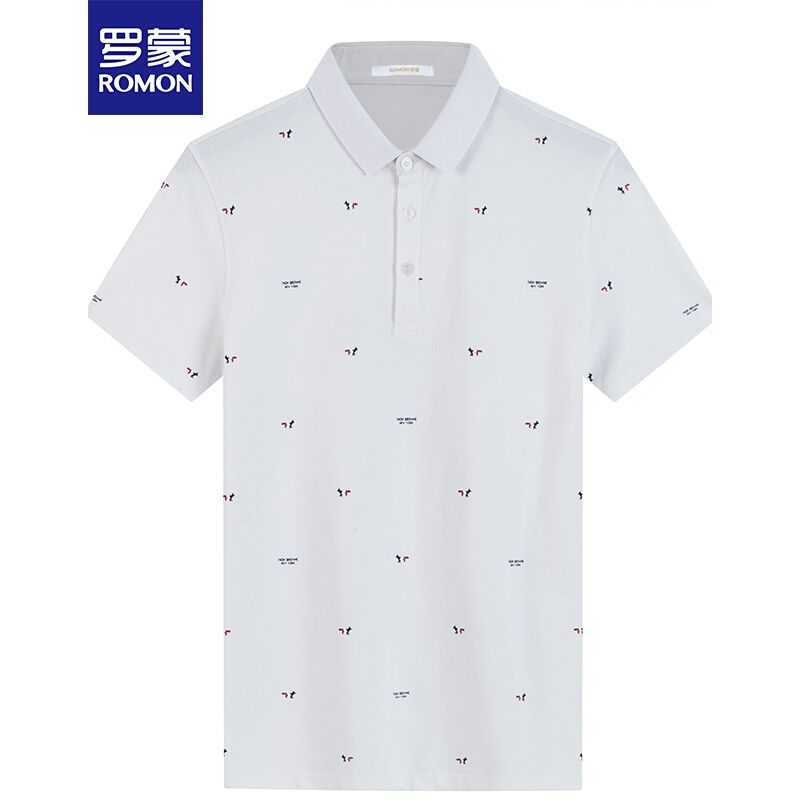 罗蒙（ROMON）polo衫短袖男2018新款舒适商务T恤8TX901811