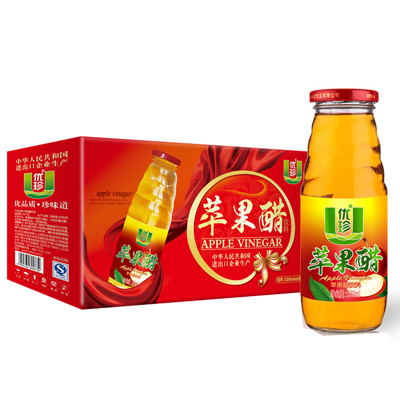 优珍 苹果醋 饮料 螺旋瓶330ml*15瓶/箱苹果汁醋饮料产地中国河南新乡市 箱装