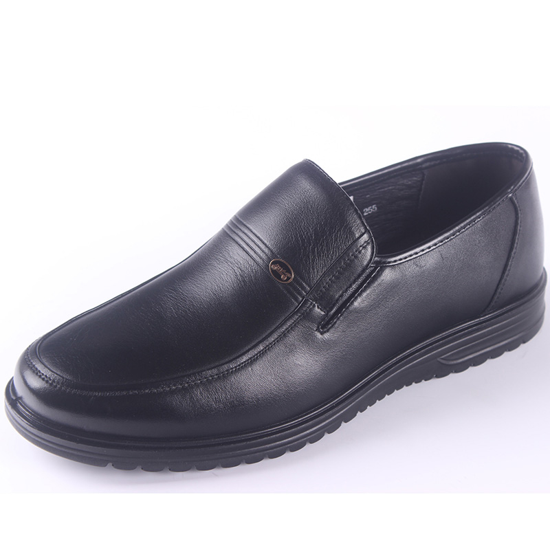 老爷车男鞋正品2017春季新款真皮软底软面中老年商务休闲皮鞋1992-1