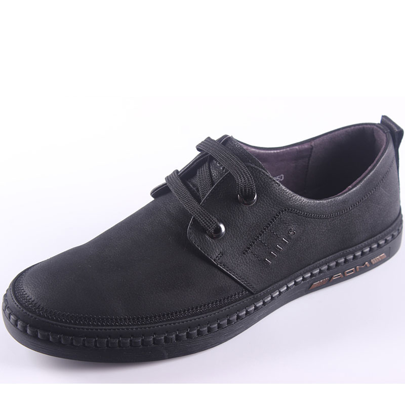 老爷车男鞋2017秋新款真皮软底软面商务休闲鞋男士皮鞋33518
