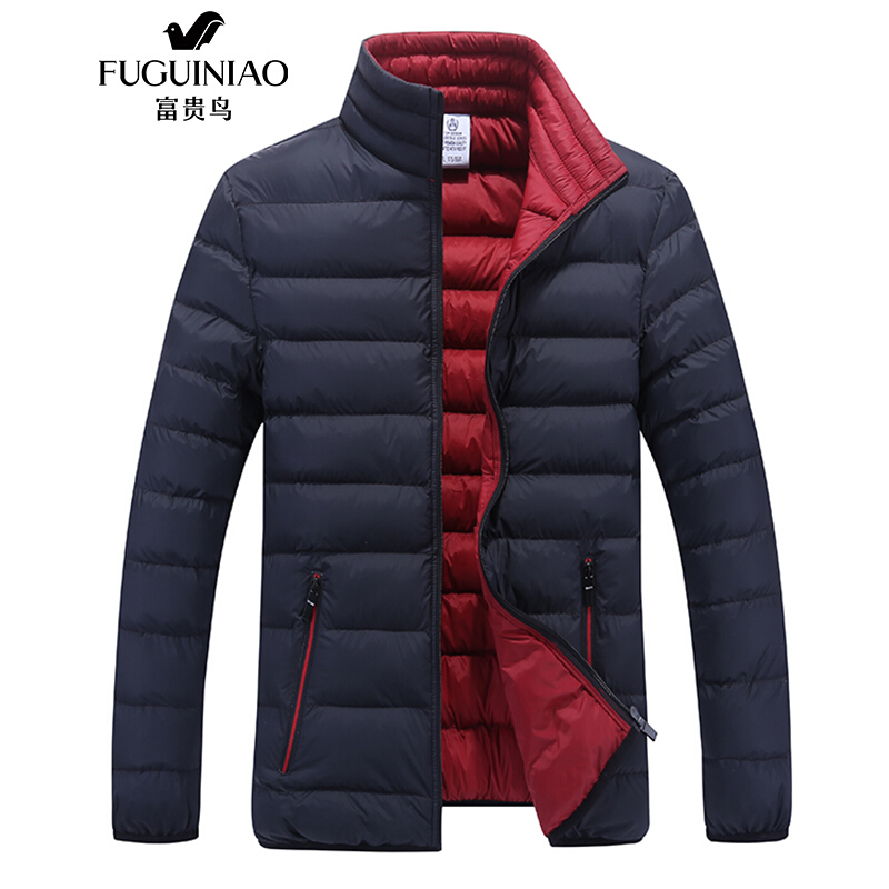 富贵鸟（FUGUINIAO）棉服男士帅气潮流百搭立领外套男装时尚休闲棉衣