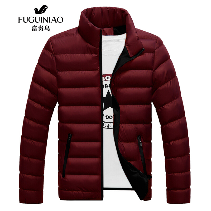 富贵鸟（FUGUINIAO）棉衣男2018秋冬男装棉服青年韩版立领轻薄棉服外套男