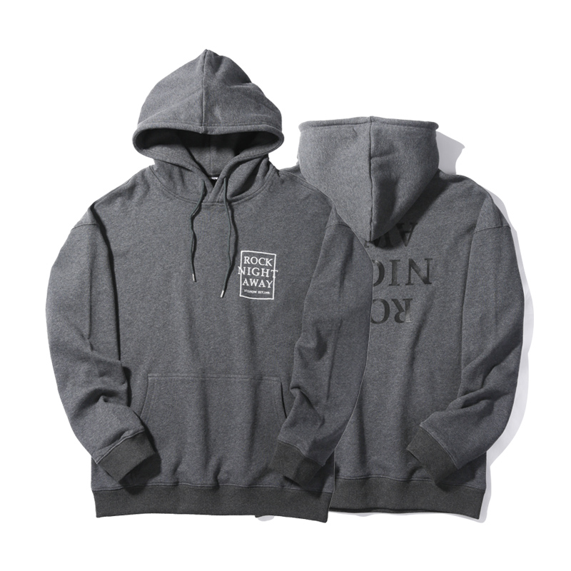 viishow秋装潮牌纯棉休闲卫衣男字母印花口袋兜连帽男士卫衣WD1850173