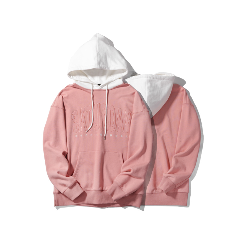 viishow秋装潮牌刺绣字母撞色连帽卫衣男多色可选男士卫衣潮WD2581173