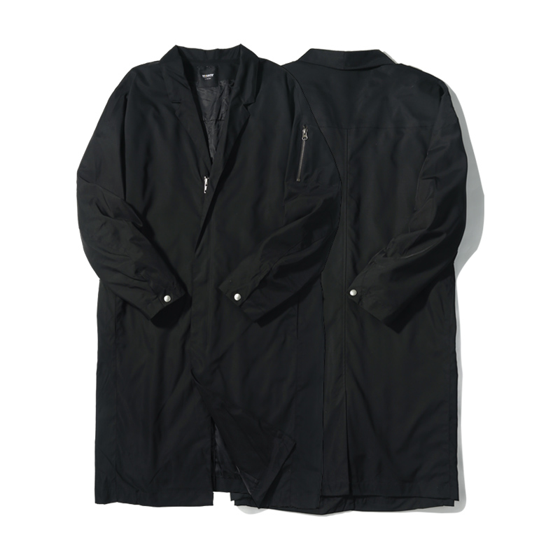 viishow秋装潮牌薄风衣中长款青年宽松男士外套时尚披风潮牌