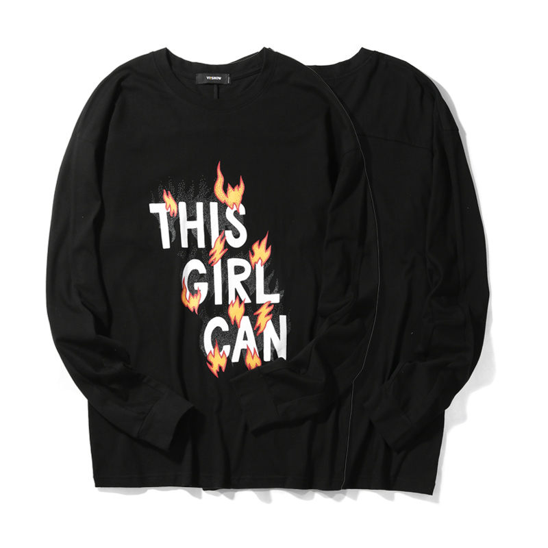 VIISHOW春秋装新品休闲长袖T恤男纯棉圆领套头字母印花男士长t潮