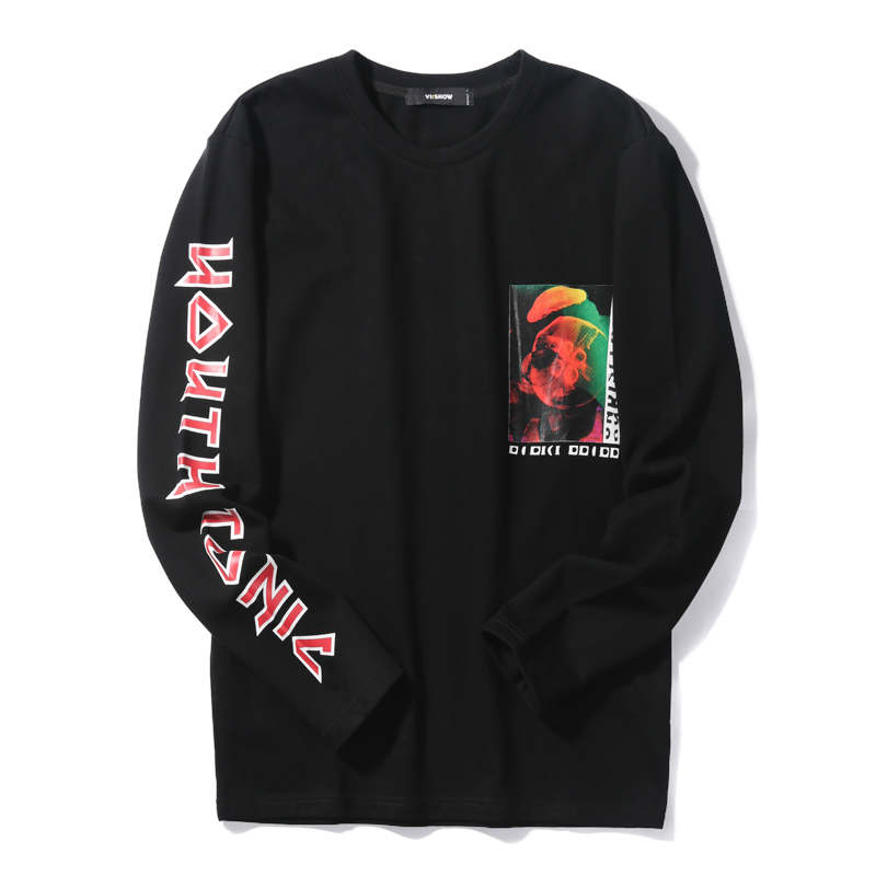 viishow秋装潮牌休闲卫衣男字母创意印花男士卫衣外套潮WD1595173