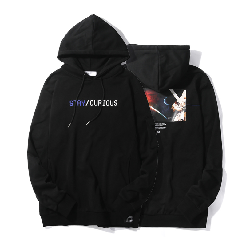 viishow秋装休闲连帽卫衣男oversize外套情侣韩版