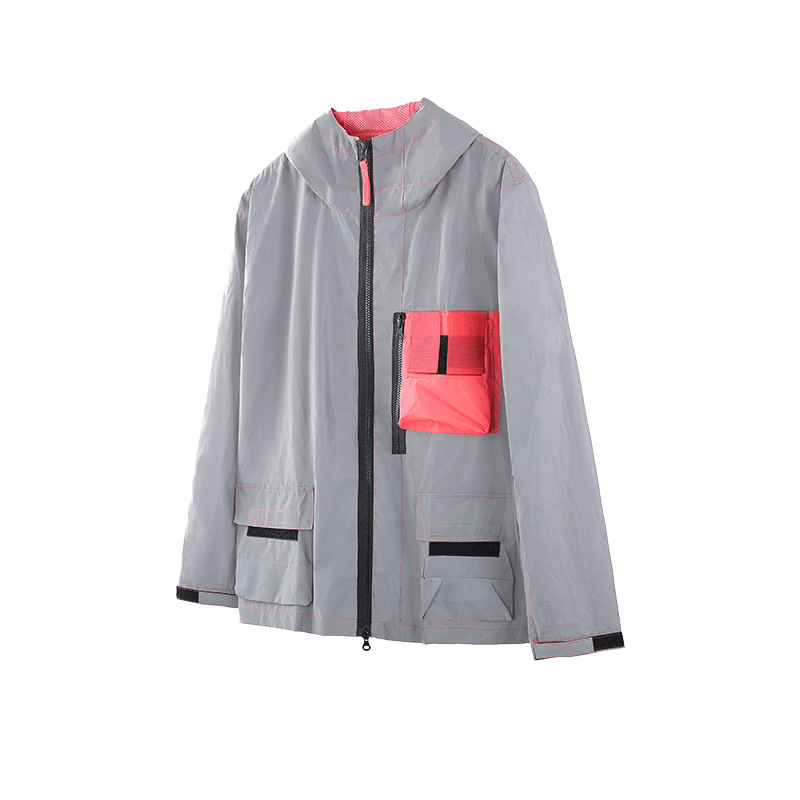 viishow夹克男韩版宽松男士多口袋工装外套潮青年学生