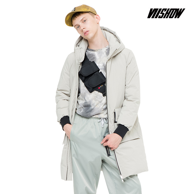 viishow冬季羽绒服男潮牌韩版男士外套中长款连帽青年